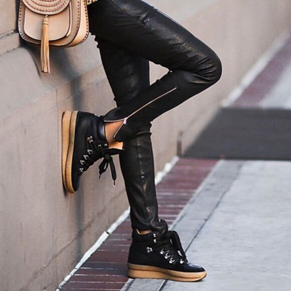 Isabel Marant Brent Hiking Boot Sneakers suede, cotton and leather EU 40 US 10 - Picture 1 of 17
